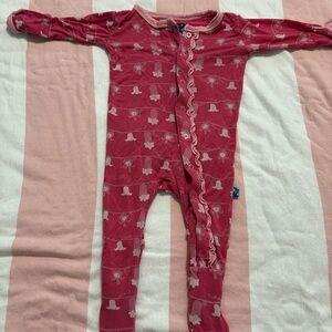 Kickee Pants - 3-6 Month - Pink Flower Onesie